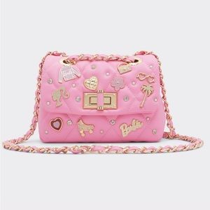 Barbie X Aldo Charm Quilted Crossbody Pink purse